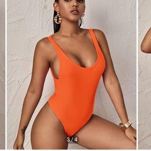 orange one piece swim suit 🦁🔥🧡